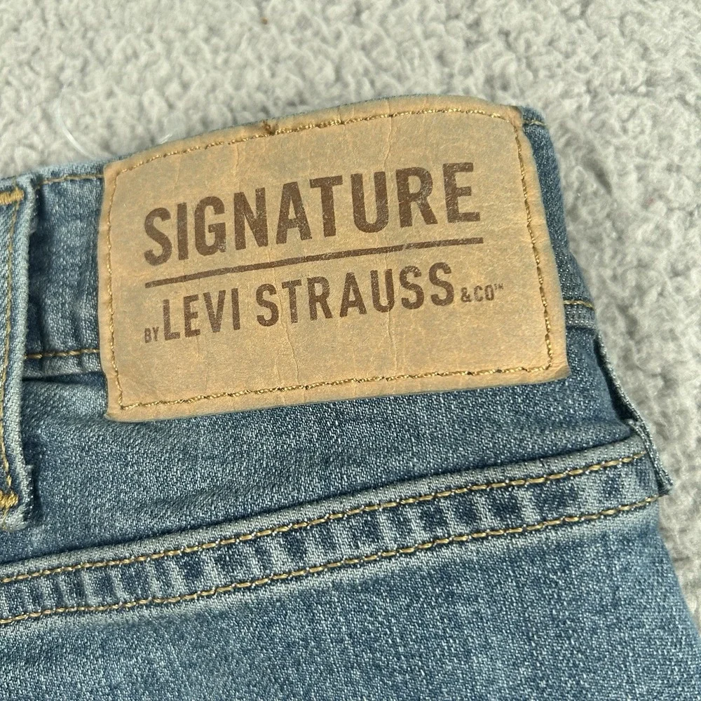 Levi's Signature‎ Jeans Mens 38x32 Blue Staright Fit  Stretch Denim
